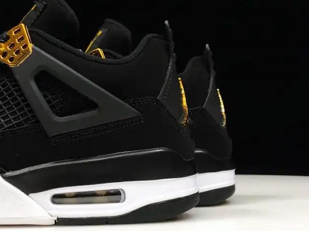 308497-032 Air 4 Royalty Gold-White Black Metallic Jordan 0327